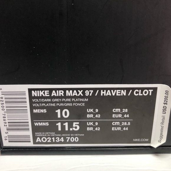 Nike Air Max 97/Haven/Clot - Picture 9 of 11